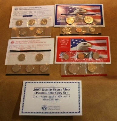 2003 Uncirculated US Mint Set P&D 20 coins UN-OPENED - Image 1 of 3