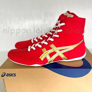 【Auf Bestellung】ASICS Ringerschuhe 1083A001 EX-EO TWR900 Rot x Gold x Weiß - Bild 1 von 7