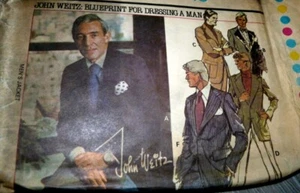 *VTG 1970s MENS JACKET Designer John Weitz Sewing Pattern Chest 40 - Picture 1 of 1