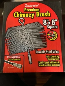 Imperial Premium Chimney Cleaning Brush 8" x 8" SQUARE Steel Wire NEW! BR0185 - Picture 1 of 3