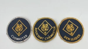 Lot of 3 Vintage Cub Scout Adult Leader Patches Boy Scouts Badges - Picture 1 of 7