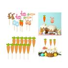 12x Easter Cupcake Toppers Cake Toppers Baby Shower Handcrafts Cupcake Picks