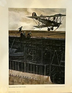 Heritage Of Air WW1 Mil. Aviation Art Leach Corp 1968 - 14" x 11,25" - Bild 1 von 2