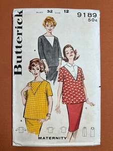 Trajes de maternidad Butterick patrón 9189 calzoncillo y falda talla 12 busto corte 32 - Imagen 1 de 3