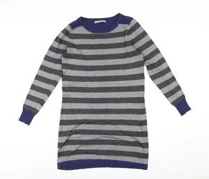 Maglione girocollo donna Marks and Spencer grigio viscosa bodycon taglia 10 - Foto 1 di 10