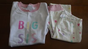Pottery Barn Kids Big Sis size 10 tight fit pajamas 2 piece photo shoot sample - Picture 1 of 3