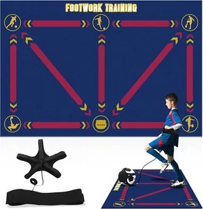 Soccer Training Mat,Football Footstep Training Mat,Soccer Train Mat for All L... - Picture 1 of 8