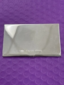 ❤️ Tiffany & Co. Sterling Silver Business Card Case Holder Box No Mono (31) - Picture 1 of 9