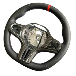 Heat Leather Carbon Fiber Steering Wheel For BMW M2 G87 M3 G80 M4 G82 G20 NEW - Picture 1 of 7