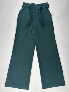 Pantalones de vestir Maeve Anthropologie pantalones para mujer 12T verde cinturón pierna ancha ponte - Imagen 1 de 12