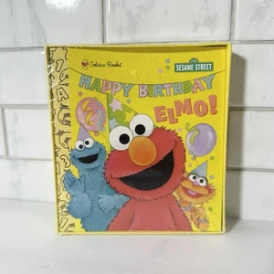 1999 NOS Happy Birthday Elmo Golden Books Touch & Feel Sesame Street SEALED Vtg - Imagen 1 de 5
