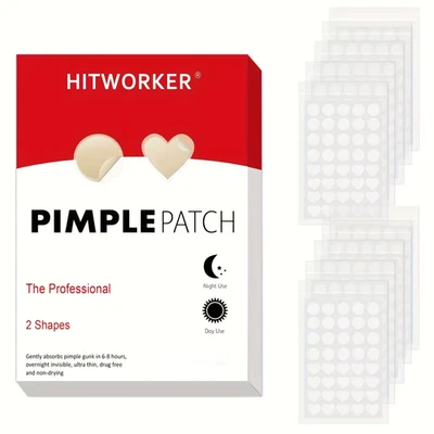 HITWORKER Acne Patch Tag Hydrocolloid Pimple Spot Acne Healing Dots 40pcs Sheet Stickers
