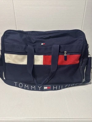 Bolso de Lona Tommy Vintage Años 90/00 Hilfiger Gimnasio Entrenamiento Deportes Viaje Llevar Todo Foto 1 de 4