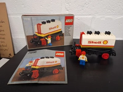 Old Lego 7816 Train Shell Freight Tank Wagon 100% complete in original box 1980 - Image 1 of 4