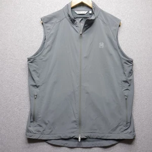 Peter Millar Vest Mens Large Gray Windbreaker Full Zip Golf Sleeveless Jacket - Picture 1 of 14