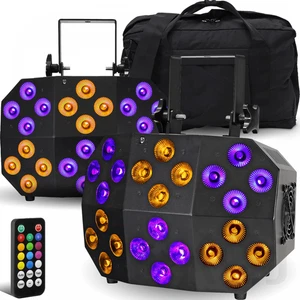 Pair Of Equionx Double Decker Mega Wash Lighting Effect Stage DJ Inc Remote Case - Picture 1 of 8