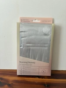 Morning Beauty Satin Pillowcases, King Size, Light Grey - Picture 1 of 1