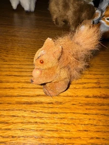 Kuntslerschutz Squirrel Flocked Animal Fur Tail Mini Toy West Germany - Picture 1 of 3