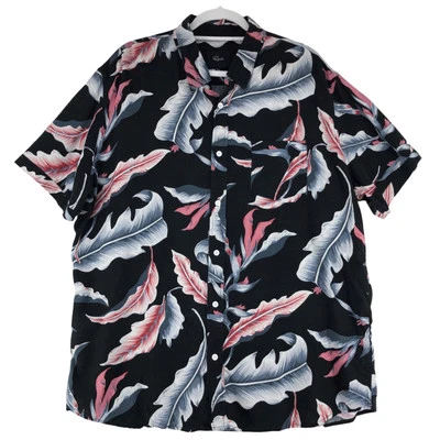 Rails Mens Size XXL Button Front Shirt Short Sleeve Paradise Night Linen Blend - Image 1 of 4