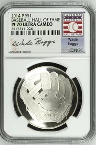 2014 S 50c Baseball Hall Of Fame Pf70 UC Wade Boggs - Picture 1 of 2