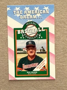 CBB 1991 MIAMI HURRICANES College Baseball Schedule RON FRASER University of - Bild 1 von 2