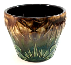 Robinson Ransbottom SUN & MOON JARDINIERE PLANTER POT 5" H x 6" D Green/Brown #5 - Picture 1 of 4