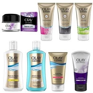 Olay 5-in1 Clean Scrubs & Cleanse Face Wash/Eye Renewal Gel Choose Your Type - Picture 1 of 9