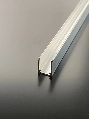 U-Profil 10mm Alu Aluminium blank für Stegplatten SDP Gewächshaus - Bild 1 von 2