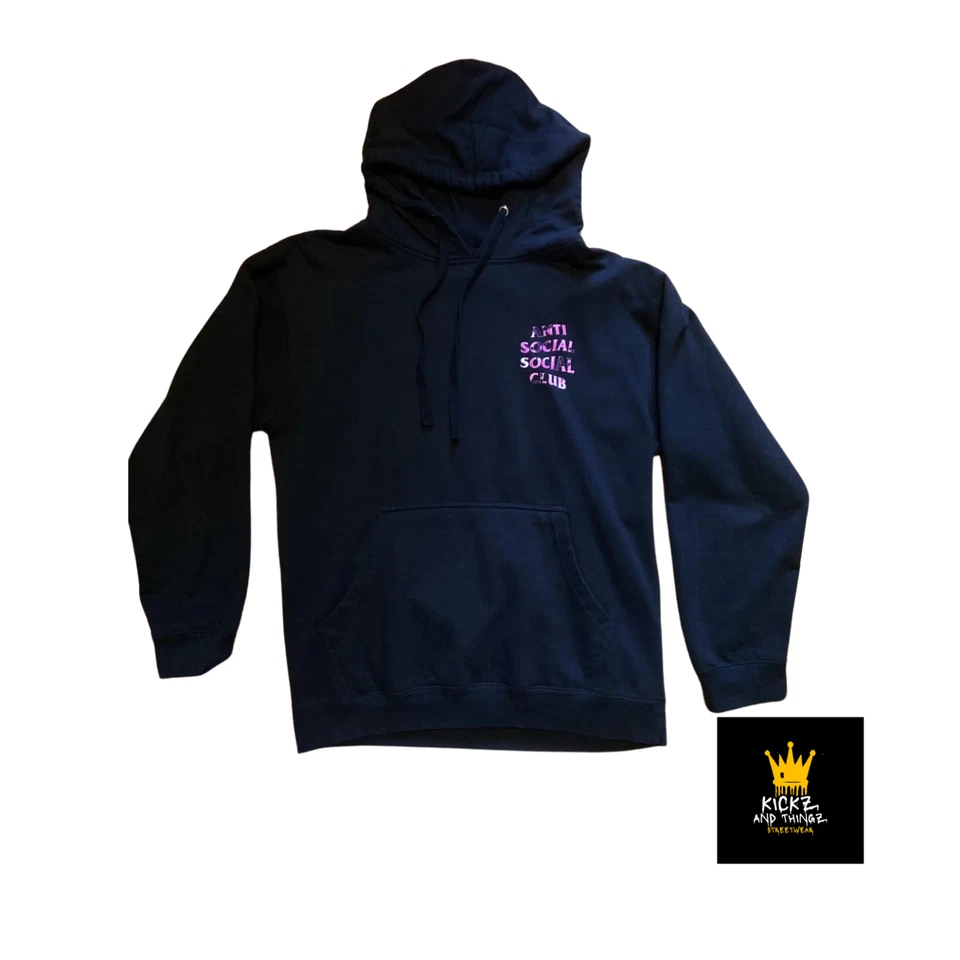 Sudadera con Capucha Negra Estampado Camuflaje Rosa Club Anti Social EE. UU. Para Hombre Talla Mediana Foto 1 de 1