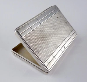 Estuche pequeño antiguo 56,5 g tarjetas de visita con monograma KE 925 plata Art Deco - Imagen 1 de 13