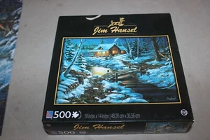 Sure-Lox Jim Hansel 500 Piece Puzzle "WOODLAND RETEAT"-Used-Competed-NICE! - Picture 1 of 5