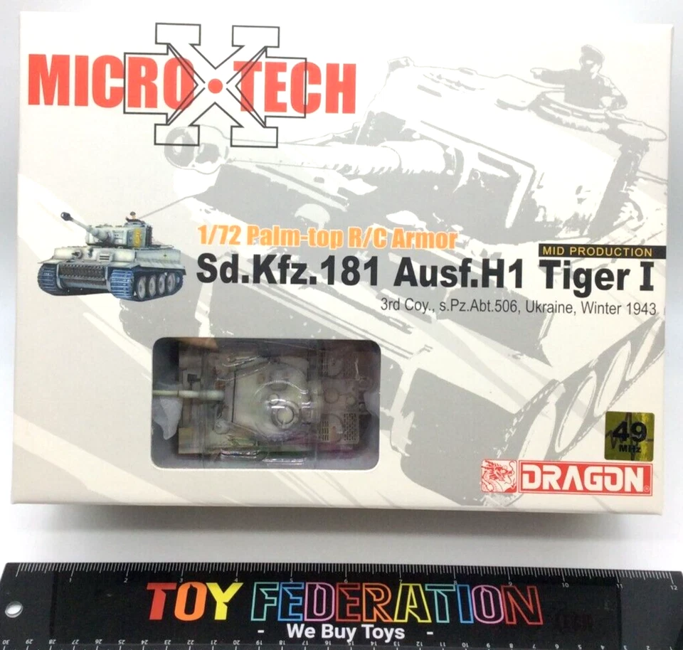 Dragon Micro X Tech 1/72 R/C Armor TIGER I Sd.Kfz.181 Ausf.H1 27MHz WINTER 1943 - Image 1 of 4