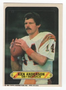 Pegatina de fútbol americano Topps 1983 #2 Ken Anderson - Cincinnati Bengals - Imagen 1 de 1