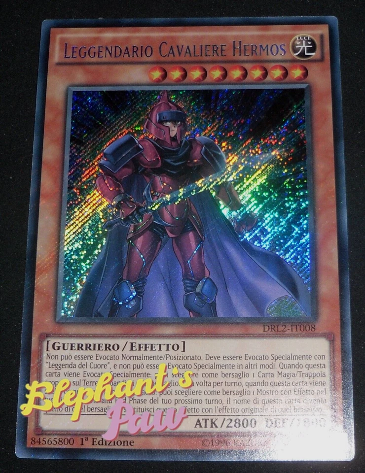 Yugioh - Leggendario Cavaliere Hermos RARA SEGRETA - DRL2-IT008 1° Edizione - Immagine 1 di 1