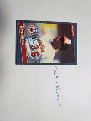 1986 Donruss Nate Snell Signed Baseball  Card 2 - Image 1 of 3