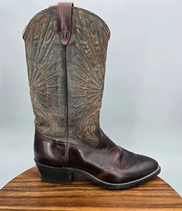 Botas Marca Texas Para Hombre 11 D Cuero Pull On Hechas en EE. UU. Vaquero Western - Imagen 1 de 11