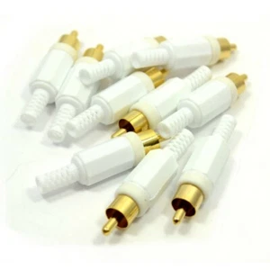 PRO SEÑAL - PSG01534 - ENCHUFE, PHONO, DORADO/BLANCO, PAQUETE DE 10 - Imagen 1 de 1