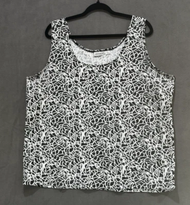 Blusa sin mangas Avenue talla grande 22 24 camisa top cabaña oscura boho hada geométrica Foto 1 de 4