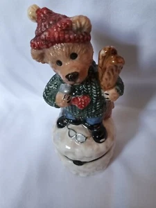 Bearware pottery Trinket Box With a Little Bear Inside 2E/198  - Picture 1 of 9