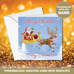 Tarjeta de Navidad personalizada hijo hija nieto sobrina sobrino 209 - Imagen 1 de 6