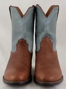 Stivali da cowboy western TWISTED X marrone pelle di toro blu da uomo 9,5 B (stretti) - Foto 1 di 14