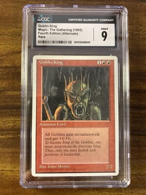MTG✨GOBLIN KING (ALTERNATE VERSION)✨4th Edition CGC 9 MINT RARE J. Myrfors Art - Image 1 of 4