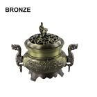 Stylish Alloy Incense Burner with Double Dragon Cap Design for Zen Ambience
