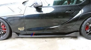 AG STYLE CARBON SIDE SKIRT EXTENSION LIP SPOILER FOR TOYOTA SUPRA A90 - Picture 1 of 3