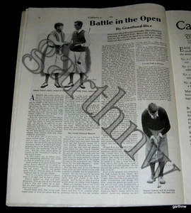 BOBBY JONES 1929 GOLF US OPEN & TOMMY ARMOUR + MAX SCHMELING PICTORIALS BOXING - Picture 1 of 2