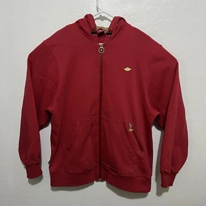 Air Jordan Herren XL Wing Logo Full-Zip Hoodie Jacke rot mit goldenem Emblem & Reißverschlüssen - Bild 1 von 12