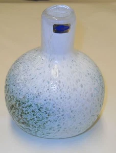 Oiva Toikka Vintage White Green Retro Art Bottle Iittala Nuutajärvi Finland Sig  - Picture 1 of 1