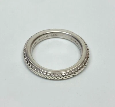 Anillo banda cuerda plata esterlina Judith Ripka talla 6, 4,4 g, 3 mm Foto 1 de 4
