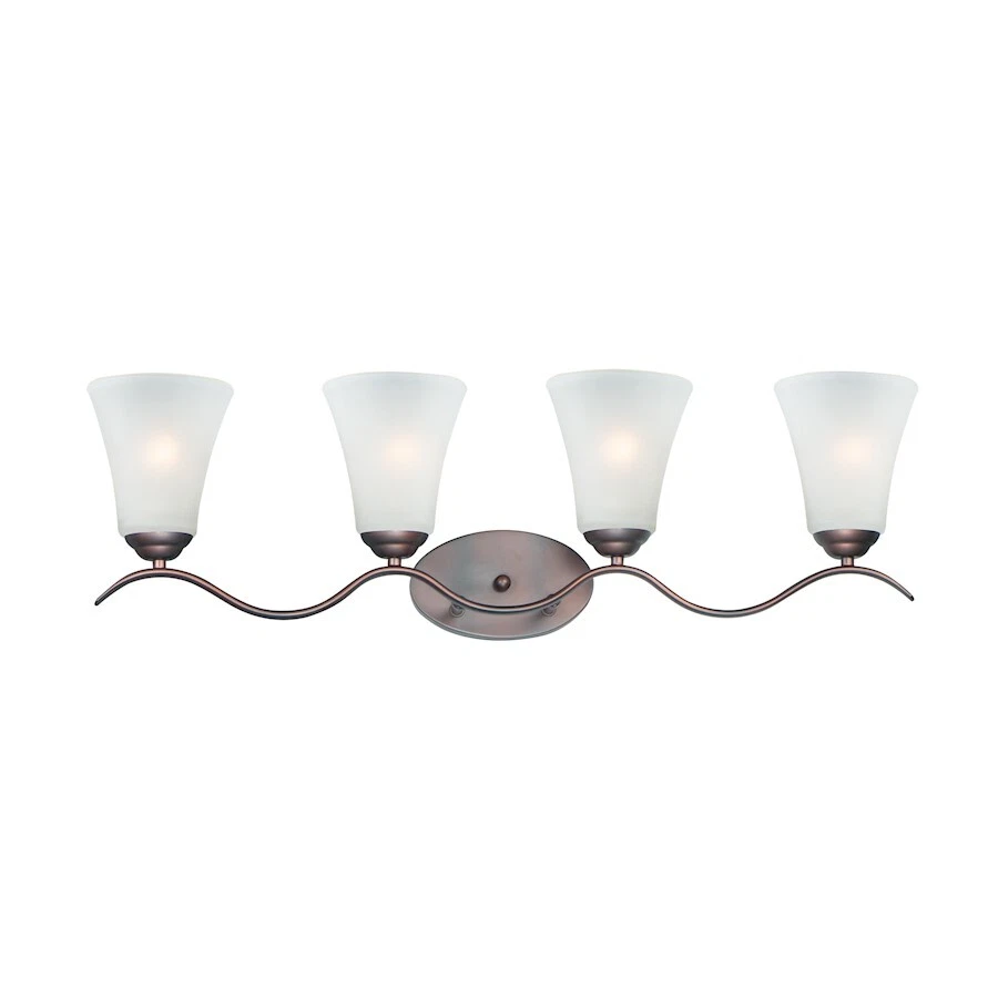 Tocador de baño Maxim Lighting Vital de 4 luces en bronce frotado con aceite - 12084FTOI Foto 1 de 1