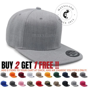 Sombrero Snapback Clásico Gorras de Camionero Ala Plana Gorra de Béisbol Color Liso Sombreros para Hombre - Imagen 1 de 55